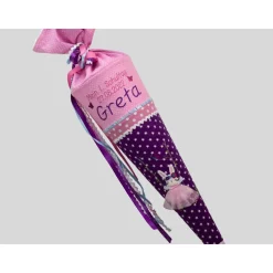 Schultüte Einschulung 2022 Hase auf einer Schaukel Hasenmädchen