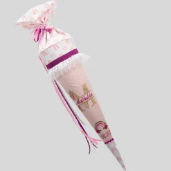 Schultüte Einschulung 2022 Mädchen Monogram Regenbogen Name Datum