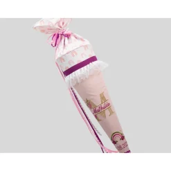 Schultüte Einschulung 2022 Mädchen Monogram Regenbogen Name Datum