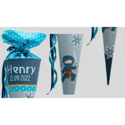 Schultüte Einschulung 2022 Ninja Ninjajunge Sterne