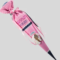Schultüte Einschulung 2022 Pferd Boho Rosa Blau