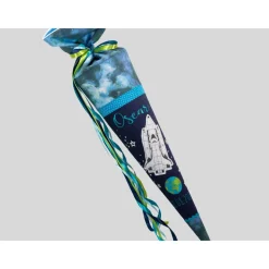 Schultüte Einschulung 2022 Spaceshuttle Erde Sterne