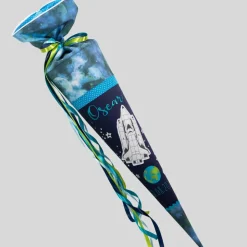 Schultüte Einschulung 2022 Spaceshuttle Erde Sterne