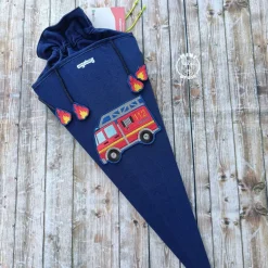 Schultüte Ergobag BlaulichtBär Feuerwehr InspectBär mit Namen und Flammen