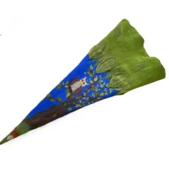 Schultüte Eule aus Filz,  Einzigartige Zuckertütenhülle für Jungen und  Mädchen