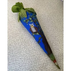 Schultüte Eule aus Filz,  Einzigartige Zuckertütenhülle für Jungen und  Mädchen