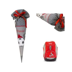 Schultüte 1.FC Köln, Zuckertüte mit Namen bestickt, Fußball Schultüte aus Stoff