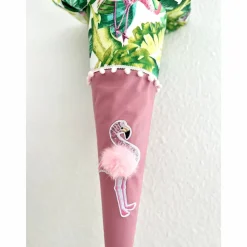 Schultüte Flamingo-Applikation inkl. Namensstick