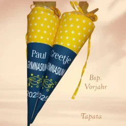 Schultüte für den Übertritt 5. Klasse - Gymnasium, Realschule, personalisierbar mit Namen