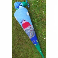 Schultüte für Jungen, Pirat auf dem Meer, Schultüten-Hülle, auf Wunsch mit Namen oder in XL, Zuckertütenhülle aus Filz,