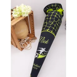 Schultüte Fussball, Fussballer passend zum Ergobag Drachenfliegbär / Schultüte aus Stoff / nachhaltig