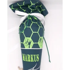 Schultüte Fussball passend zum Ergobag Volltreffbär / Schultüte aus Stoff / nachhaltig