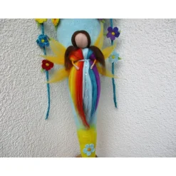 Schultüte gefilzt Filzschultüte mit Elfe Regenbogen