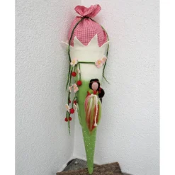 Schultüte gefilzt Filzschultüte Kirschenelfe für Mädchen deluxe