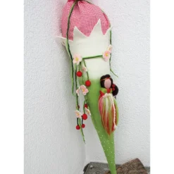 Schultüte gefilzt Filzschultüte Kirschenelfe für Mädchen deluxe