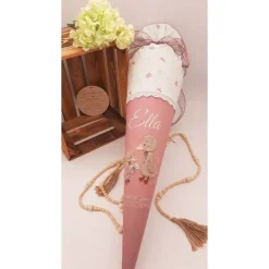 Schultüte Gänse | Schultüte aus Stoff/ personalisiert | Mädchen | Du bist was ganz besonderes | Blumenmuster