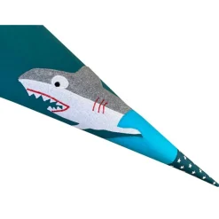 Schultüte Hai in petrol, Schultüte Stoff mit Namen, Stoff-Schultüte, Schultüte Junge,