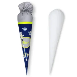 Schultüte Jungen, Stoffschultüte, Schultüte aus Stoff, Stoffschultüte Jungen, Schultüte aus Stoff, Motiv: Space Weltall,