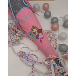 Schultüte Meerjungfrau auf Seepferdchen passend zum Step by Step Glitter Heart.