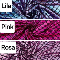 Schultüte Meerjungfrau aus Stoff / 70cm für Mädchen I Mittelteil rosa I mit Schwanzflosse pink