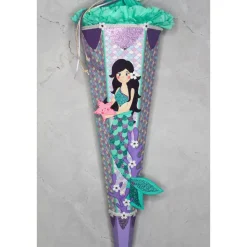 Schultüte Meerjungfrau „Bella“ 6-eckig 85cm