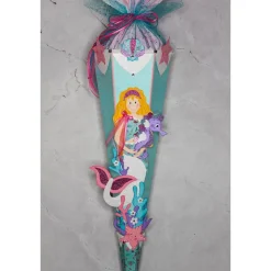 Schultüte Meerjungfrau  „Molly“ 6-eckig 85cm