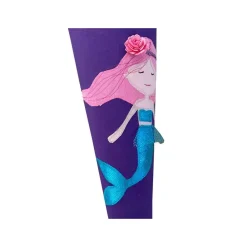Schultüte Meerjungfrau, Schultüte Stoff, Stoff-Schultüte, Schultüte Mädchen in lila