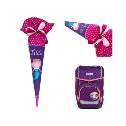 Schultüte Meerjungfrau, Schultüte Stoff, Stoff-Schultüte, Schultüte Mädchen in lila