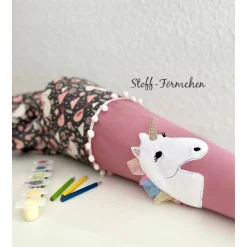Schultüte mit Einhorn-Applikation inkl. Namensstick