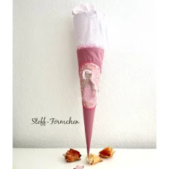 Schultüte mit Meerjungfrau-Applikation inkl. Namensstick