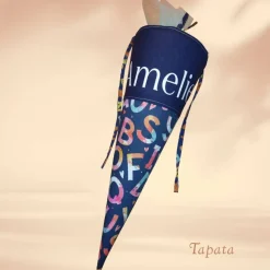 Schultüte mit Namen / Vorschultüte mit Namen, Geschwister Schultüte - Buchstaben groß