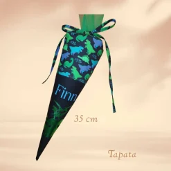 Schultüte mit Namen / Vorschultüte mit Namen, Geschwister Schultüte - Gestapelte Dinos personalisierbar