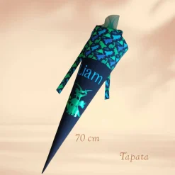 Schultüte mit Namen / Vorschultüte mit Namen, Geschwister Schultüte - Gestapelte Dinos personalisierbar