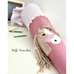 Schultüte mit Pony Lulu-Applikation hellbraun inkl. Namensstick