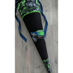 Schultüte Monstertruck, Zuckertüte 70cm aus Stoff, Stickereien und Name inklusive