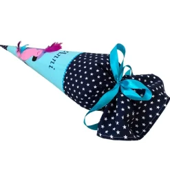 Schultüte Papagei, Schultüte Stoff mit Namen, Stoff-Schultüte, Schultüte Mädchen