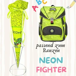 Schultüte passend zum Ranzen Superflash Neon Fighter von Der Die Das | verschiedene Applikationen | Einschulung
