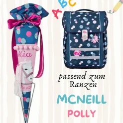 Schultüte passend zum Ranzen Polly von McNeill | Zuckertüte 70 cm bestickt | Einschulung