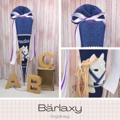 Schultüte passend zum Ranzen Bärlaxy von Ergobag | Zuckertüte 70 cm bestickt | Einschulung