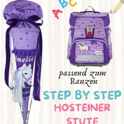 Schultüte passend zum Ranzen Holsteiner Stute von Step by Step | Zuckertüte 70 cm bestickt | Einschulung