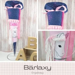 Schultüte passend zum Ranzen Bärlaxy von Ergobag | Zuckertüte 70 cm bestickt | Einschulung