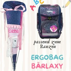 Schultüte passend zum Ranzen Bärlaxy von Ergobag | Zuckertüte 70 cm bestickt | Einschulung