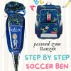 Schultüte passend zum Ranzen Soccer Ben von Step by Step | Zuckertüte 70 cm bestickt | Einschulung | mit Anhänger
