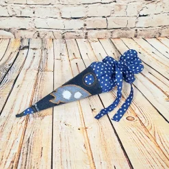 Schultüte "Rakete", 35 cm, Zuckertüte, Jeans Upcycling, Geschwistertüte