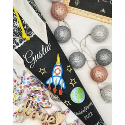 Schultüte Rakete, Weltraum passend zum Ergobag ReflektBär