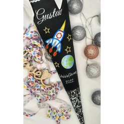 Schultüte Rakete, Weltraum passend zum Ergobag ReflektBär