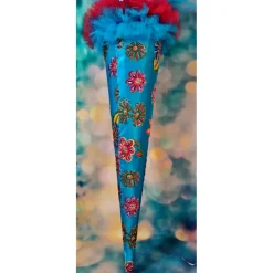 Schultüte Schmetterling Blumen Zuckertüte blau rot