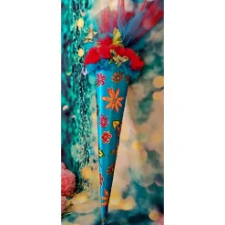 Schultüte Schmetterling Blumen Zuckertüte blau rot