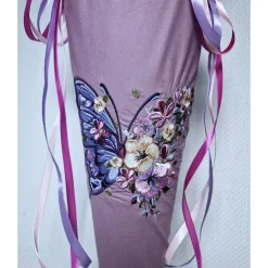 Schultüte Schmetterling personalisierbar – Zuckertüte mit Stickerei, 70 cm, Erinnerungsgeschenk
