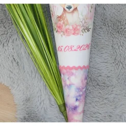 Schultüte.  Schultüte Baumwolle. Schultüte Rehkitz